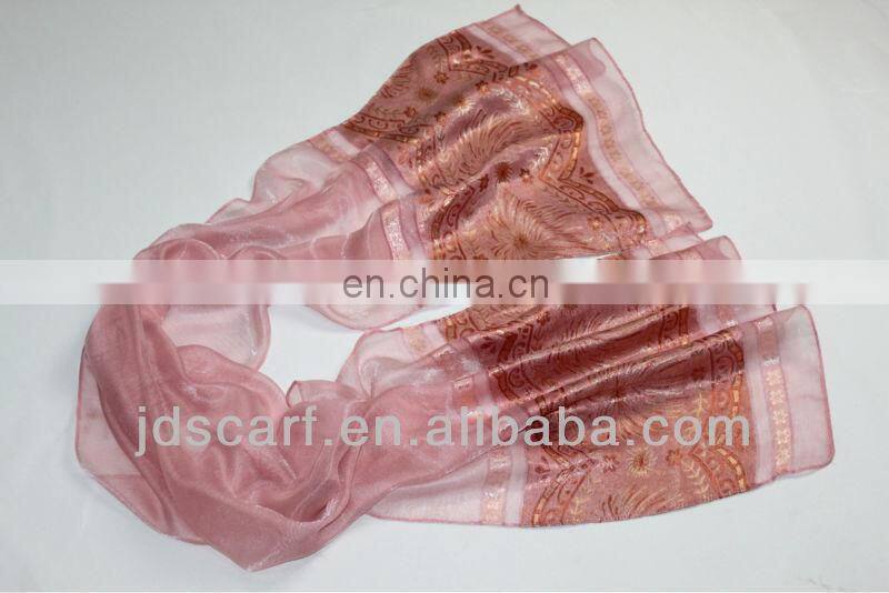 In stock Single-layer color silk cheapest pink scarves