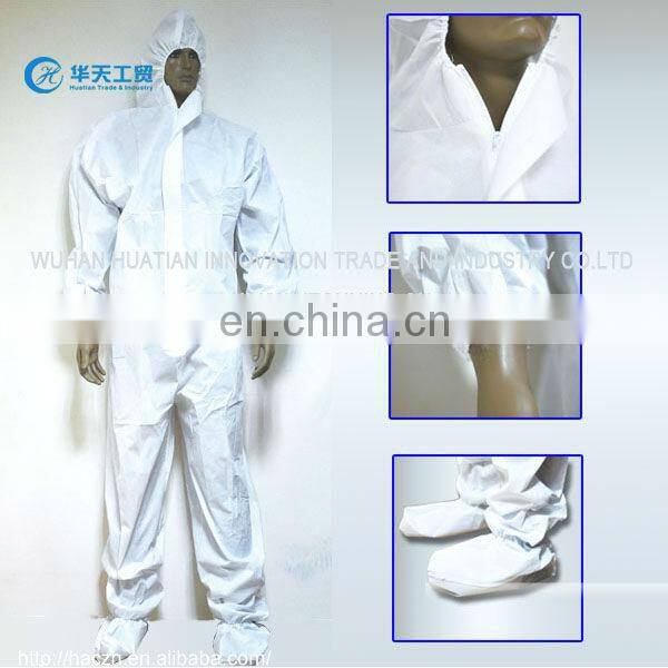 Hot sell disposable PP Overall with hood,without feetcover