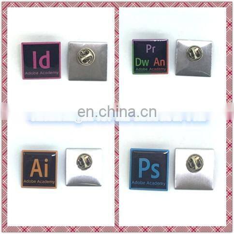 2017 custom metal pin badges with offset printing logo