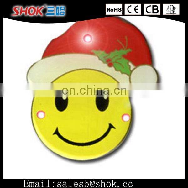 LED Flashing Button Badge&Custom Security Badges&Creative Design Badge For Christmas Activities