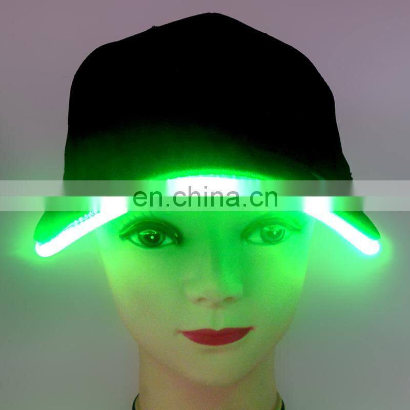 LED flashing baseball running light cap with lights