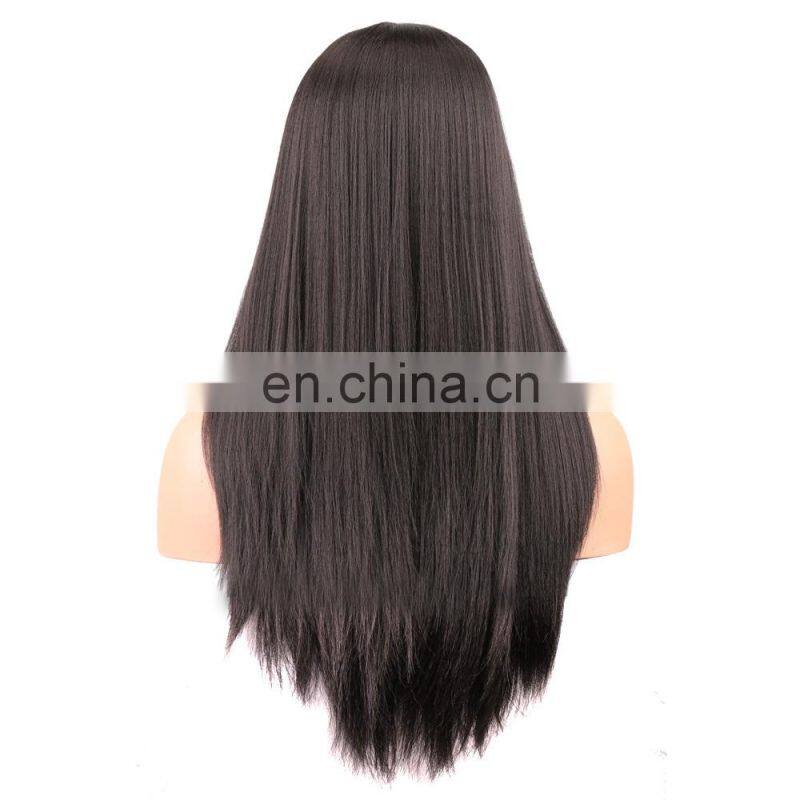 Human hair full lace wigs with bangs glueless lace wig