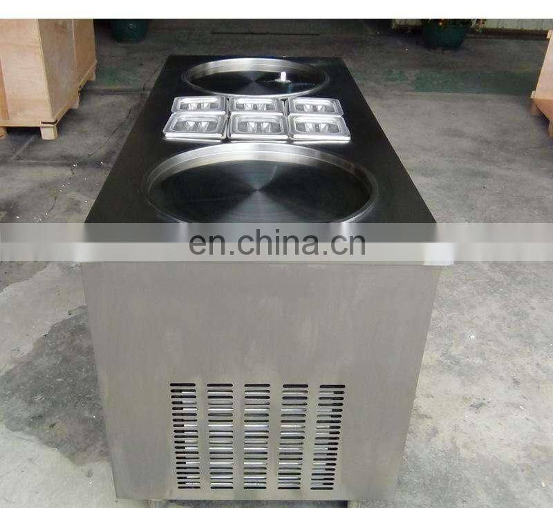 high quality fried ice cream machine double pan ice cream machine fried