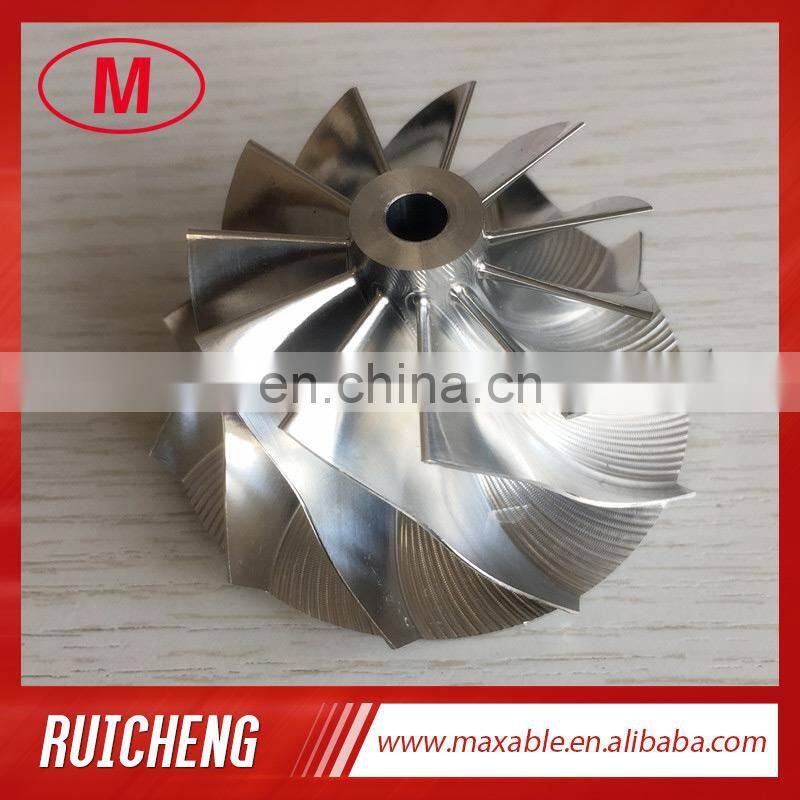 RHF55 11+0 blades 48.62/65.00mm high performance turbo aluminum 2618/Billet/milling compressor wheel for VF30/VF34 Upgrade