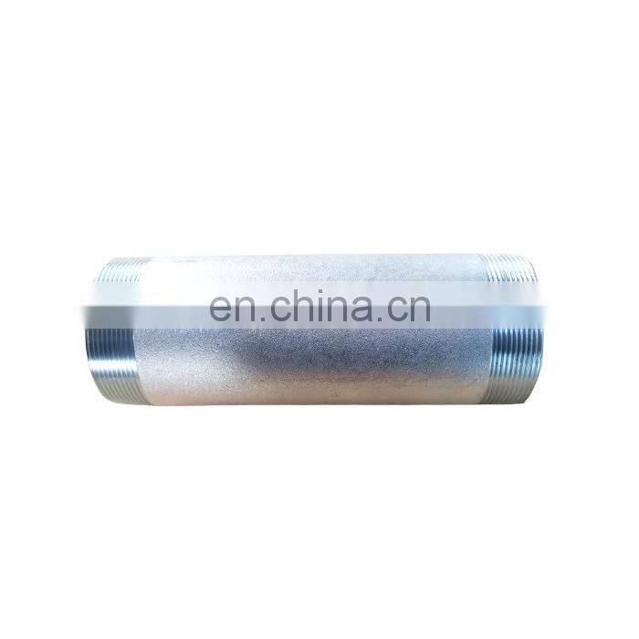 ASTM a105 SCH40 carbon steel galvanized double male threaded nipple