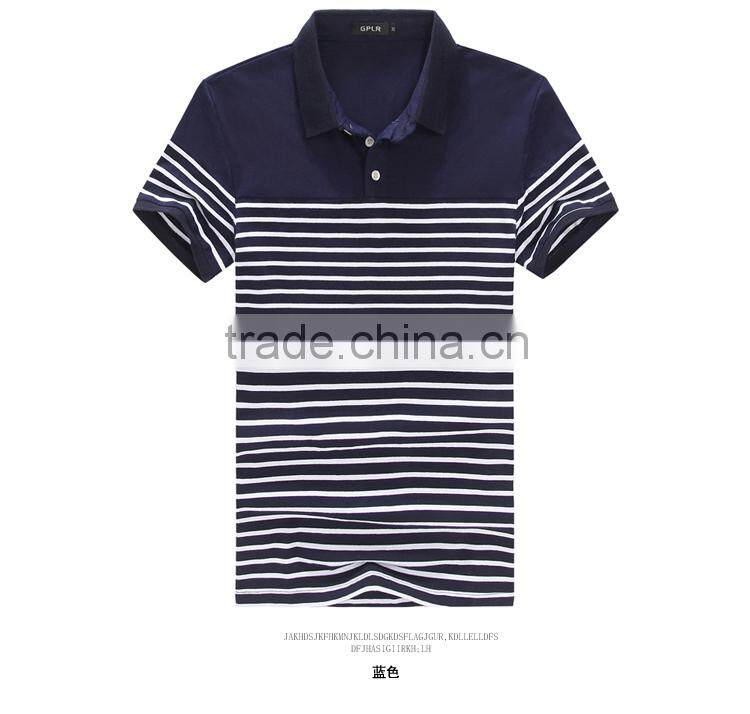 OEM 2015 Hot sale High Quality Stripe Print Polo Shirt for Men