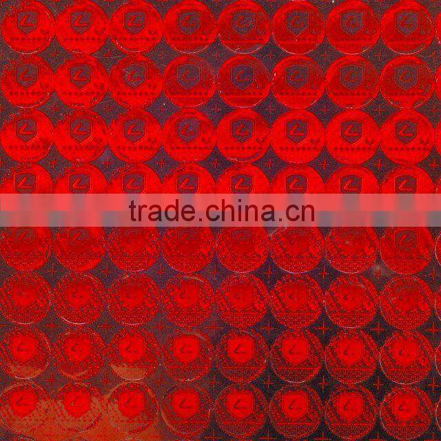 custom Anti-Counterfeit glossy varnish various color different material sheet packing self adhesive hologram sticker