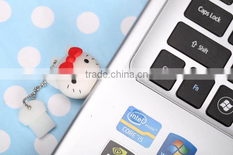Promotional gift hello kitty shape usb flash drive,cartoon usb stick