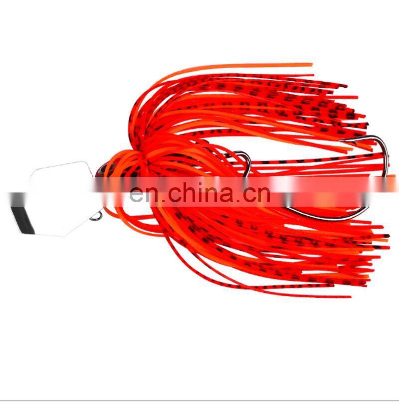 Amazon Hot Sale 12g 15g 20g Tassel Sequins Anti-hanging Bottom Lure Fishing Spinner With Rubber Skirts