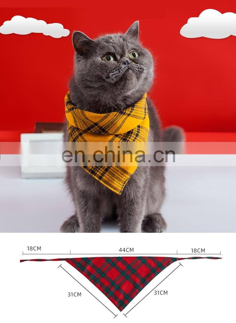 Manufacturer wholesale cute soft sublimation luxury multiple sizes double sided cotton cat bandana with black lace