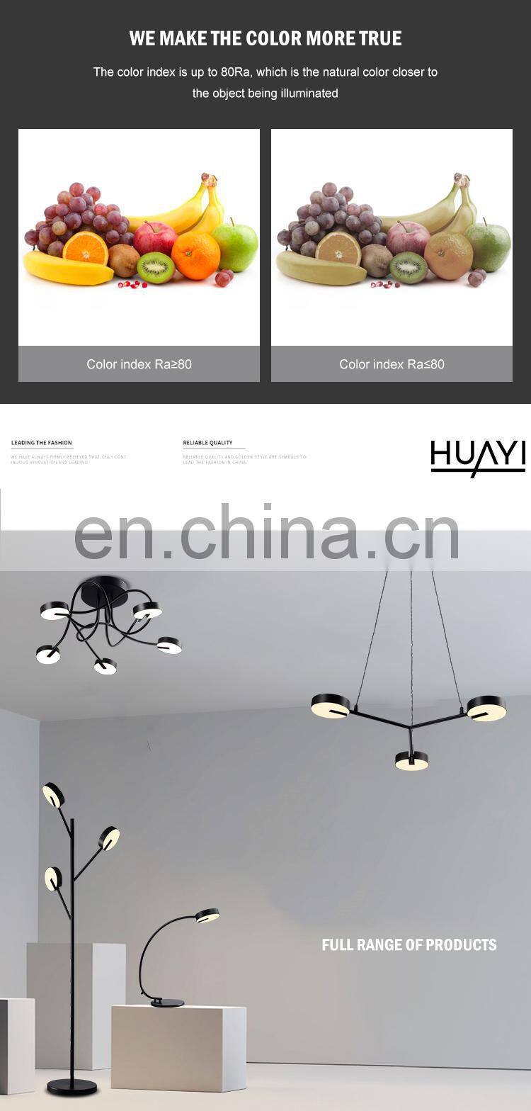 HUAYI New Model Modern Style Living Room Decoration Acrylic Iron LED Pendant Light