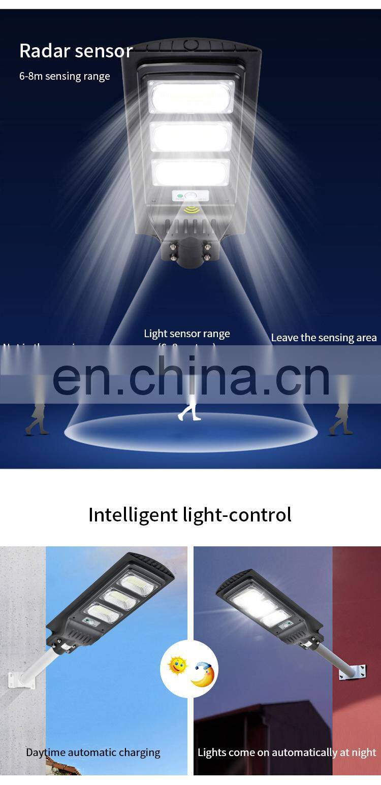 HUAYI New Product Ip65 Waterproof Outdoor 30watt 60watt 90watt 120watt Integrated Led Solar Street Light