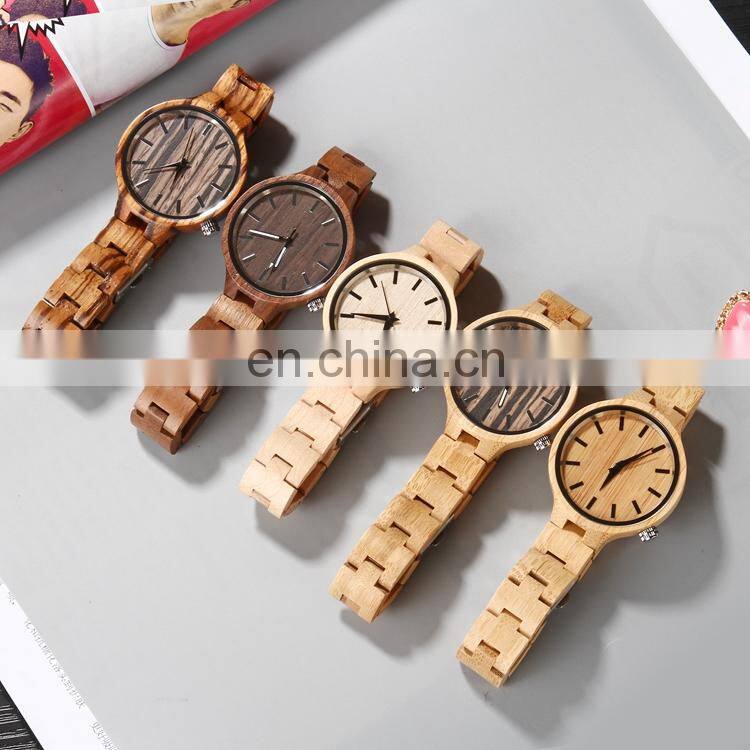 GOHUOS 16059 Mens Women Wood Watches Charm Quartz Analog Casual Bamboo Watch Male