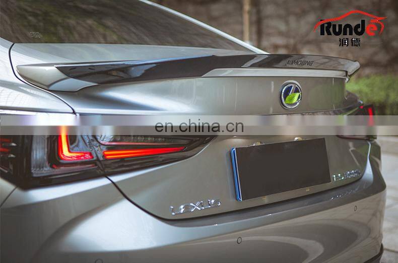 Runde PP Material Body Parts With Front Rear Lip Spoiler Side Skirt Rear View Mirror Fender For 2018-2021 Lexus ES body kit