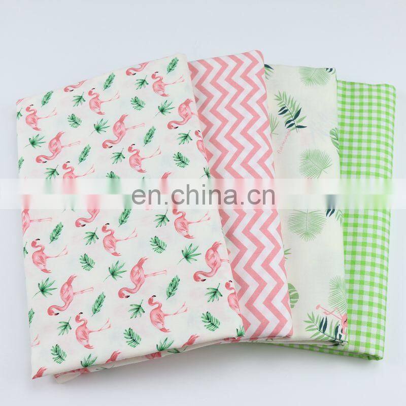 Cotton twill printed fabric cartoon Flamingo kindergarten baby pure cotton bedding products fabric