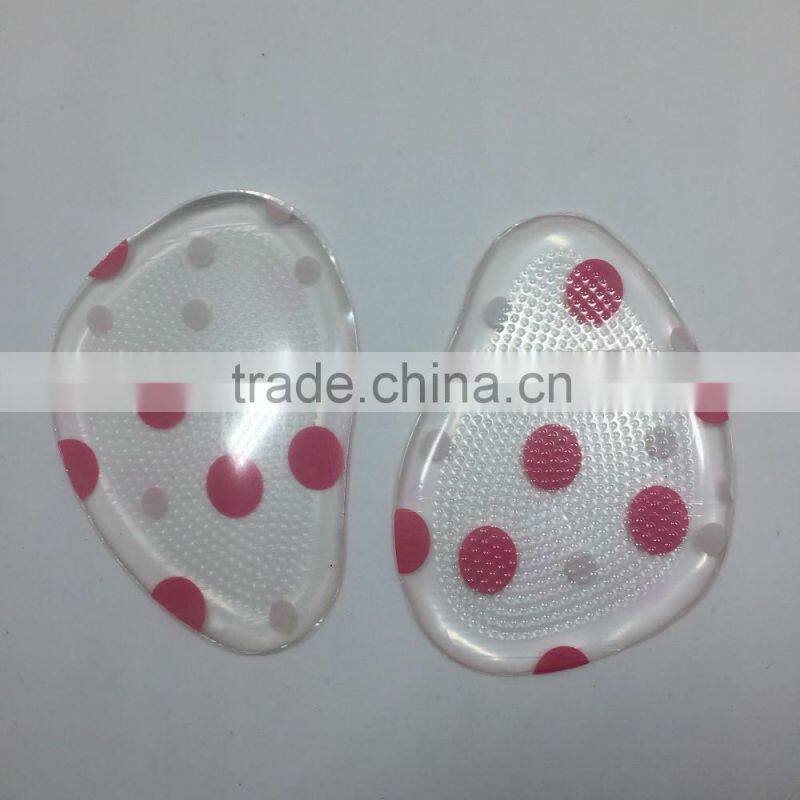 High heels silicone gel forefoot pad Footcare Pu Gel Massage Anti-slip Pad Forefoot Cushion