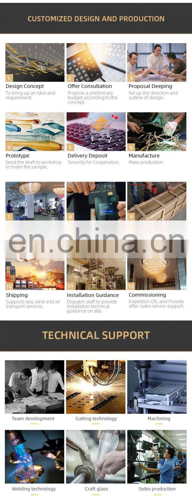 HUAYI European Modern Indoor Artistic Hanging Lights Chandelier E26 E27 Bedroom Living Room LED Pendant Light