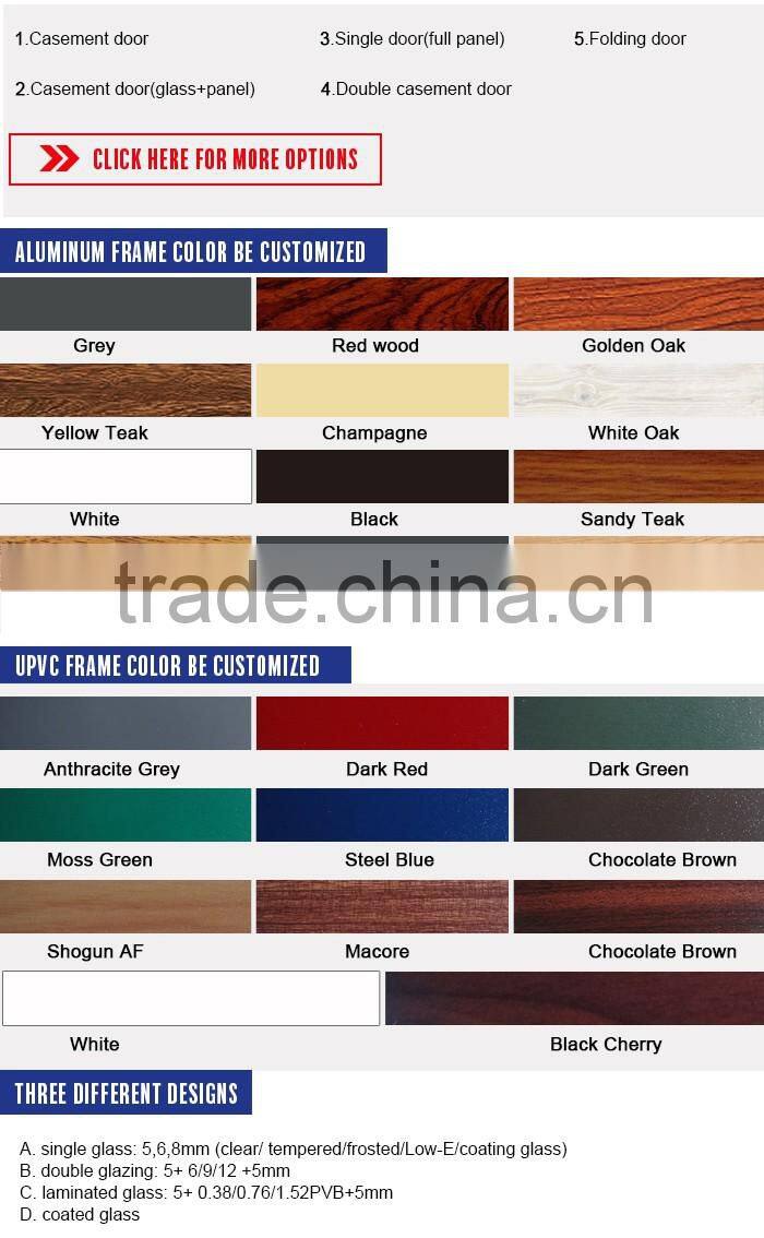 Casement Series pvc door for interior prices