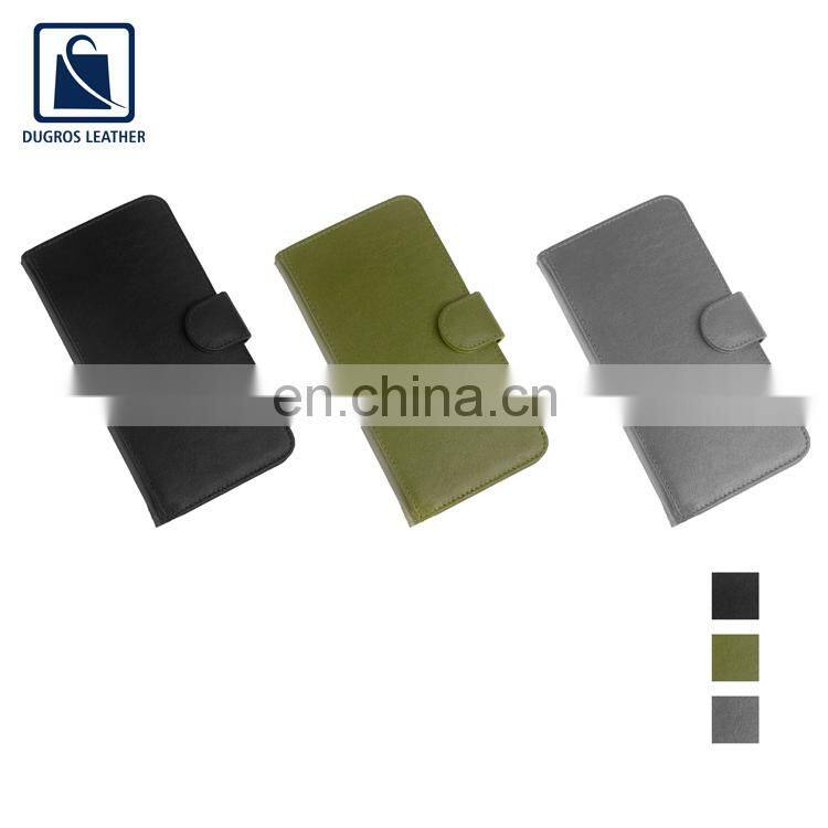Reputed Exporter of Suede Lining Anthracite Fitting Eye Catching Pattern Genuine Leather Phone Mobile Case at Good Price