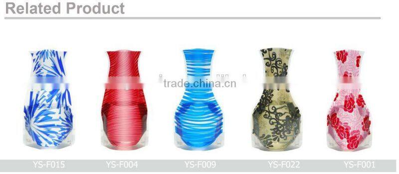 PVC promotional gift durable folding flower vase