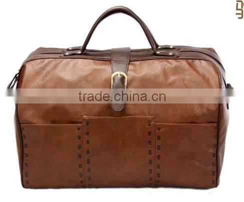 wholesale fashion pu leather handbags brown tote bag