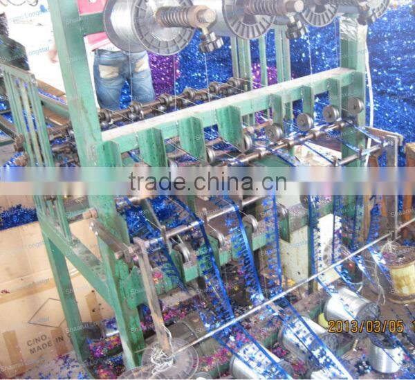 Metalized Tinsel Garland Cutting Machine with star,heart shape