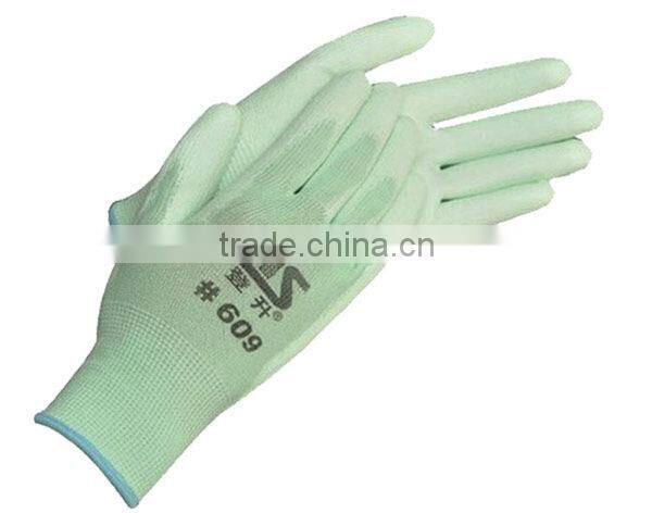 13 gauge polyester pu coated glove
