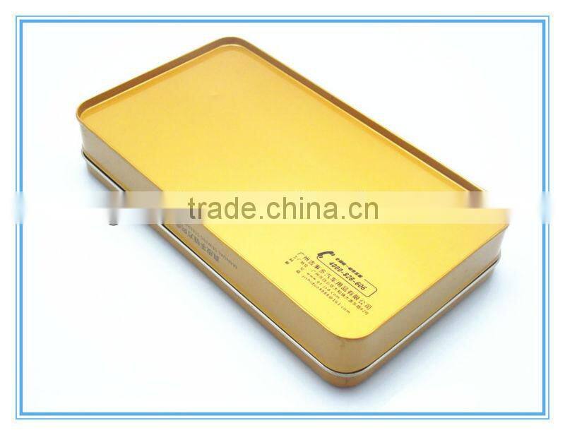 SGS high quality rectangular colorful tin box with lid