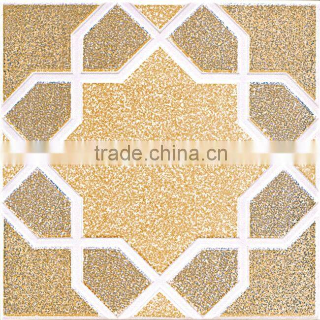 Bathroom yellow ceramic floor tile