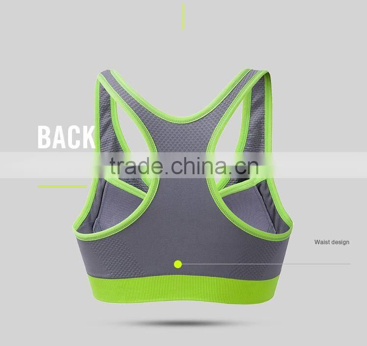 In Stock Items Front Zipper Women Gender Yoga Tanks Sport Bra Women