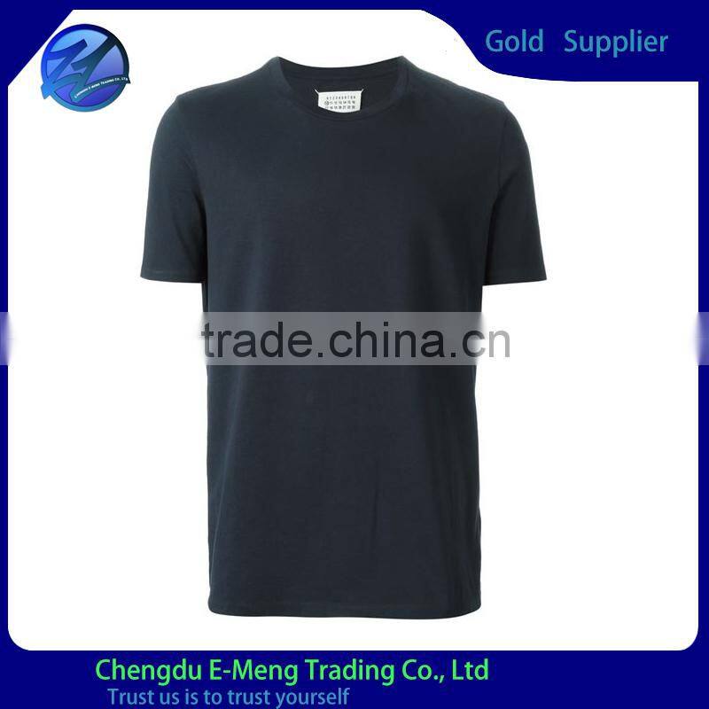 Plain light blue o-neck men t-shirt custom wholesale