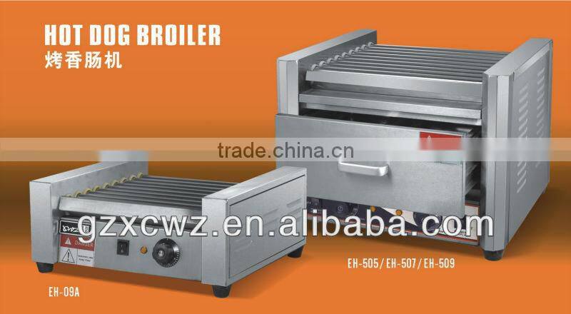 seven roller hot dog grill machine