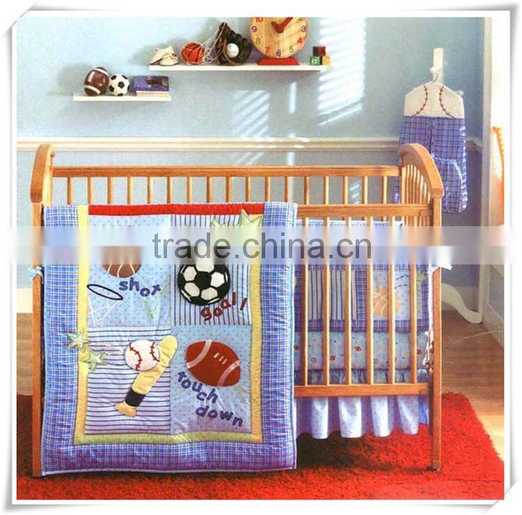 Baseball Boys 6pcs bedding set baby from professional manufacturer
