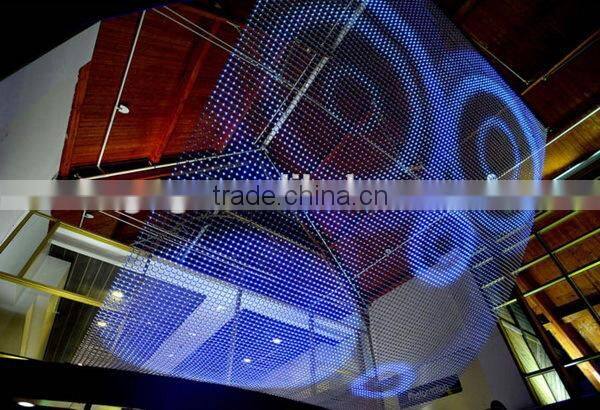Indoor flexible curtain p40 mesh led screen work with our control system