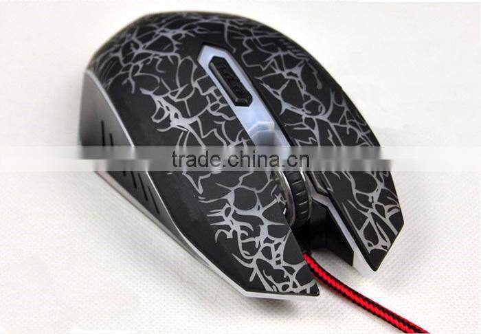 2015 Hot Selling 2400DPI Optical Adjustable 6D Button Wired Gaming Game Mice Mouse for Laptop PC