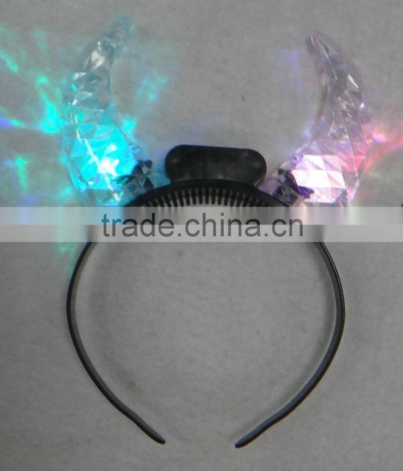 LED Flashing Rainbow Crystal Antlers Headband