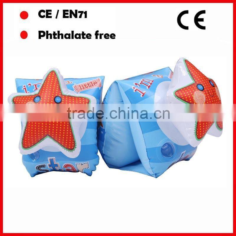 summer printing pvc swimming arm sleeves for kids