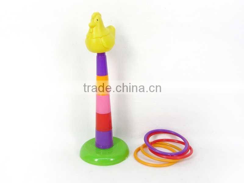 Funny Plastic Cartoon circle toys Rainbow Ring Toss Game, throwing toys for Wholesale, Ring toys for children, EB033747