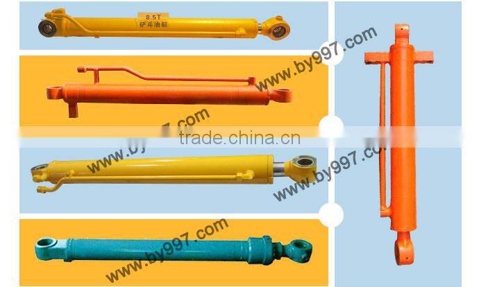 weld hydraulic oil cylinder with steel oil pipe&fixed eye mounting