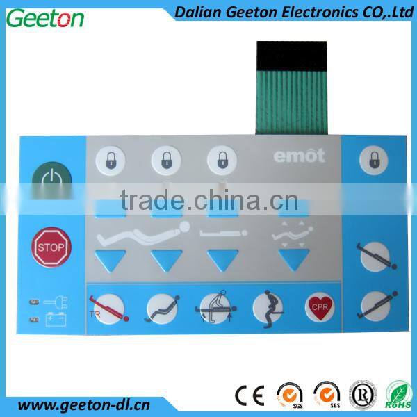 Tactile Embossed Button Membrane Panel