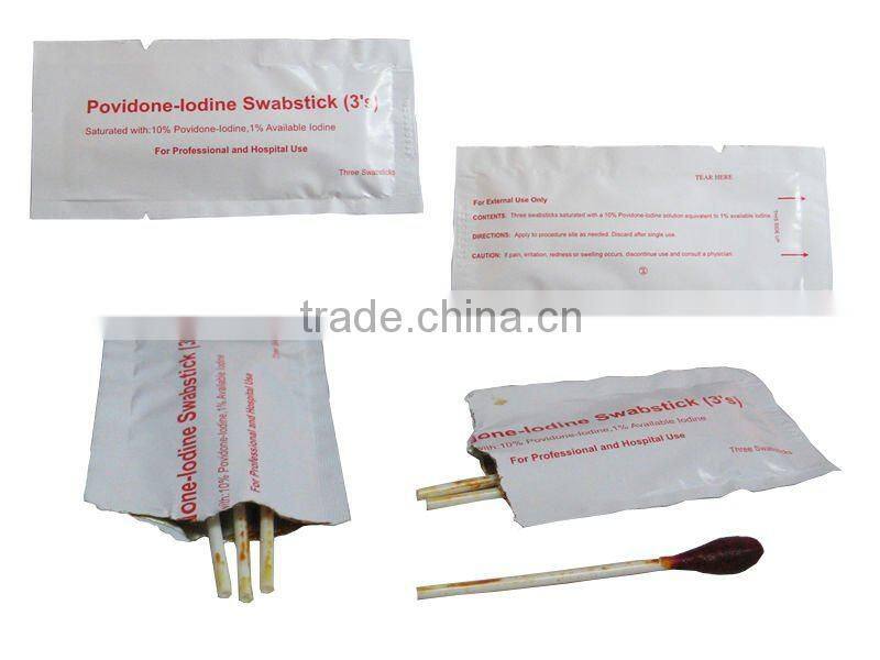Povidone iodine swabstick