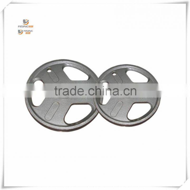 hot sale tri-handle rubber olympic weight plate