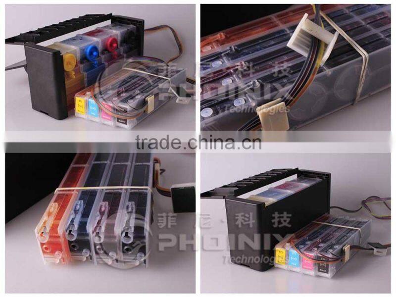 Compatible 250ml and 1000ml CISS ink system for HP X451 X551 X476 X576 (970/971) with resettable chips showing ink level