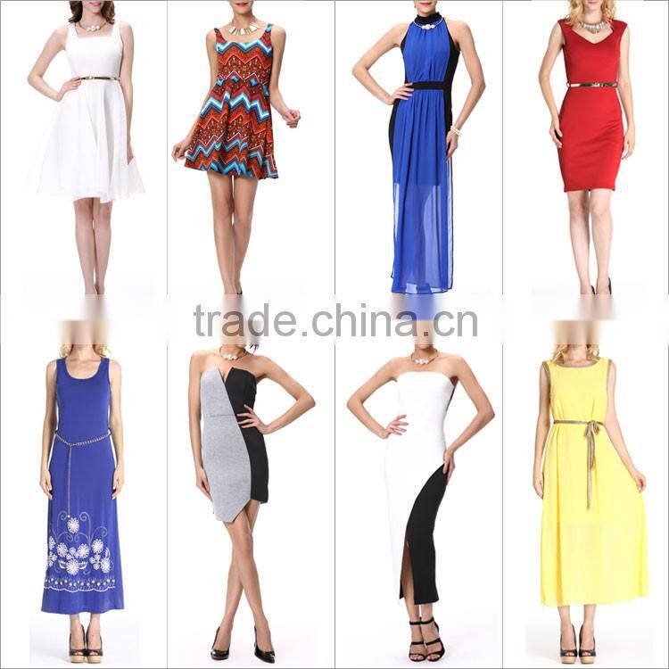 Office Ladies Women Lapel Short Sleeve Above Knee Career Dress