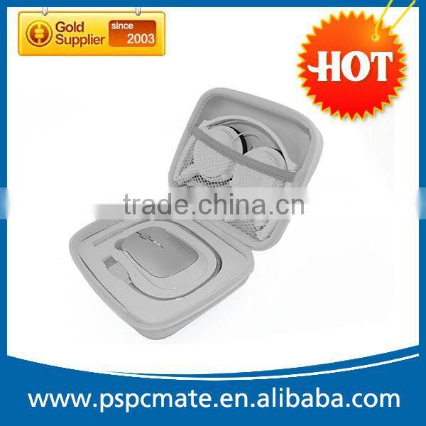 Travel case with headphone/USB LED light/headphone