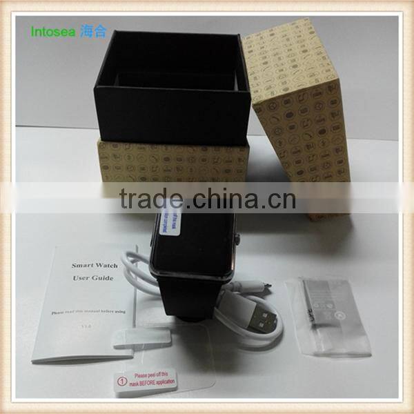 2015 Hot selling bluetooth android smart watch health tracker wrist watches support sim card