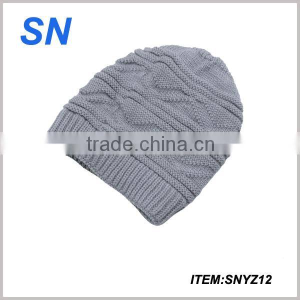 custom novelty acrylic knitted pom pom hat lady