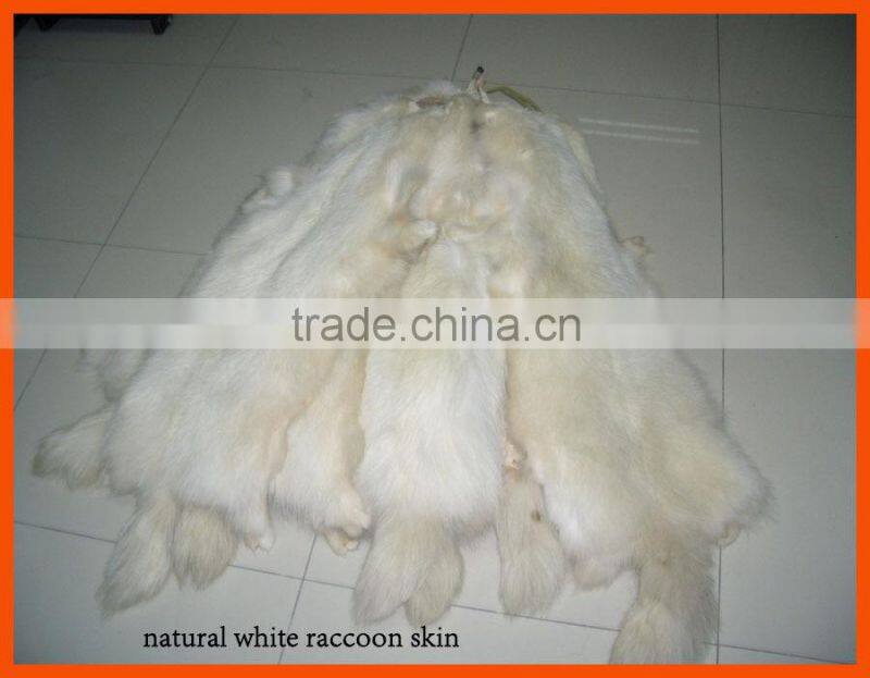 Factory prices white raccoon fur trim for hood
