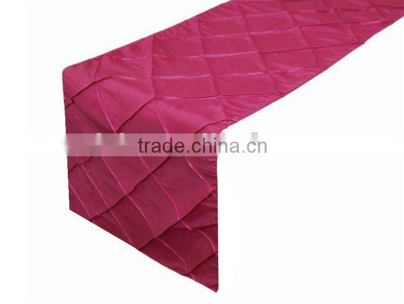 Pintuck table runner,table cloth,chair sash,placemat,napkin,table cover