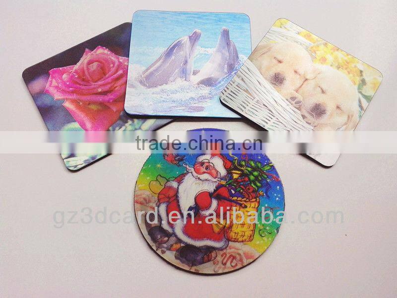 Custom lenticular 3D cup coasters